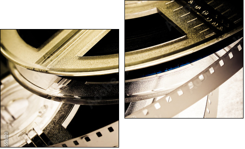 Film reels - Zweiteiliges Leinwandbild, Diptychon