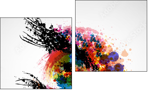 logo design - Zweiteiliges Leinwandbild, Diptychon