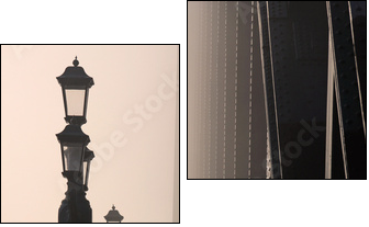 The fog on the Tyne - Zweiteiliges Leinwandbild, Diptychon