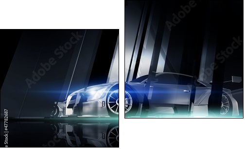 Performance Vehicle - Zweiteiliges Leinwandbild, Diptychon