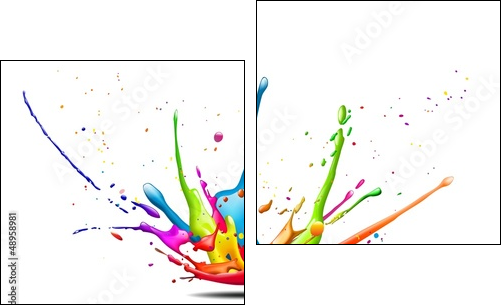 splash2801a - Zweiteiliges Leinwandbild, Diptychon