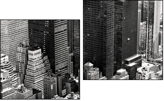 Manhattan, New York City. USA. - Zweiteiliges Leinwandbild, Diptychon