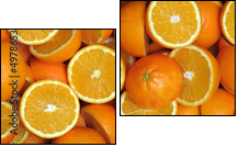 PomaraÅcze-poÅÃ³wki 2 - Zweiteiliges Leinwandbild, Diptychon