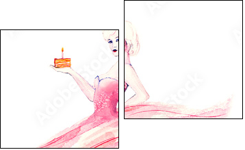 happy birthday - Zweiteiliges Leinwandbild, Diptychon