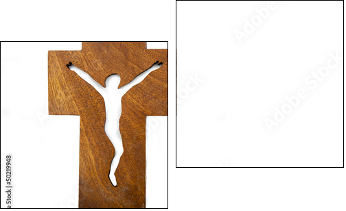 Modern Crucifix - Zweiteiliges Leinwandbild, Diptychon