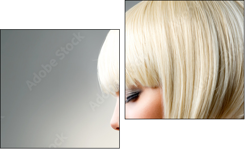 Beautiful Model with Short Blond hair - Zweiteiliges Leinwandbild, Diptychon