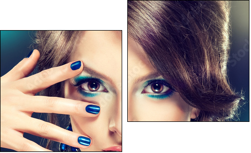 Fashion  Girl Portrait - Zweiteiliges Leinwandbild, Diptychon