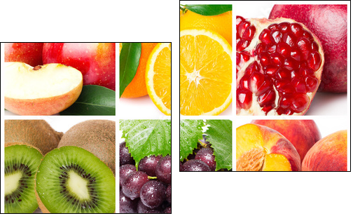 Fruit collage - Zweiteiliges Leinwandbild, Diptychon