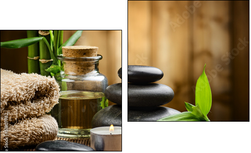 spa concept - Zweiteiliges Leinwandbild, Diptychon