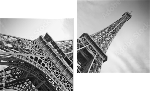 The Eiffel Tower, Paris - Zweiteiliges Leinwandbild, Diptychon