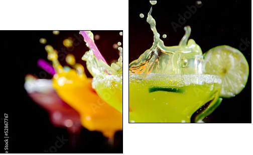 Fruit cocktails - Zweiteiliges Leinwandbild, Diptychon