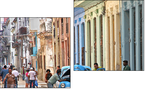 stalled in havana - Zweiteiliges Leinwandbild, Diptychon