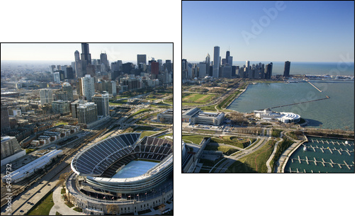 Chicago, Illinois. - Zweiteiliges Leinwandbild, Diptychon