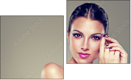 Portrait of a stylish girl - Zweiteiliges Leinwandbild, Diptychon