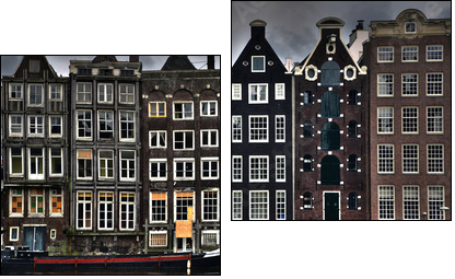 Amsterdam Houses - Zweiteiliges Leinwandbild, Diptychon