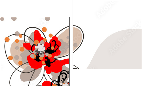 floral background - Zweiteiliges Leinwandbild, Diptychon