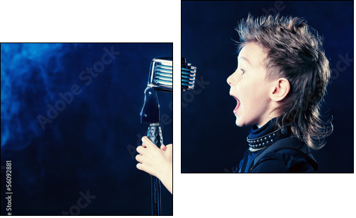school of music - Zweiteiliges Leinwandbild, Diptychon