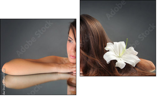 beautiful woman - Zweiteiliges Leinwandbild, Diptychon