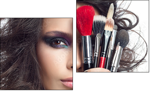 woman beauty - Zweiteiliges Leinwandbild, Diptychon