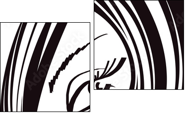 Female beauty icon in Black and White - Zweiteiliges Leinwandbild, Diptychon