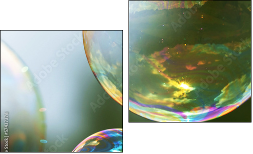 Soap bubble - Zweiteiliges Leinwandbild, Diptychon