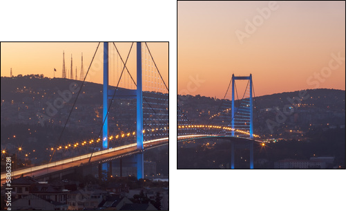 Istanbul - Bosphorus Bridge - Zweiteiliges Leinwandbild, Diptychon