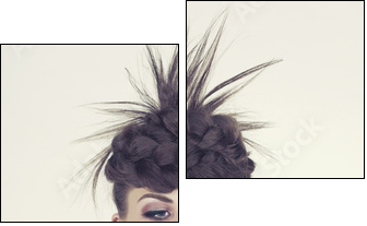Beautiful woman - Zweiteiliges Leinwandbild, Diptychon