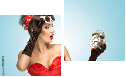 Glamourous clockwork. - Zweiteiliges Leinwandbild, Diptychon