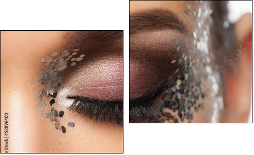 Eye Makeup - Zweiteiliges Leinwandbild, Diptychon