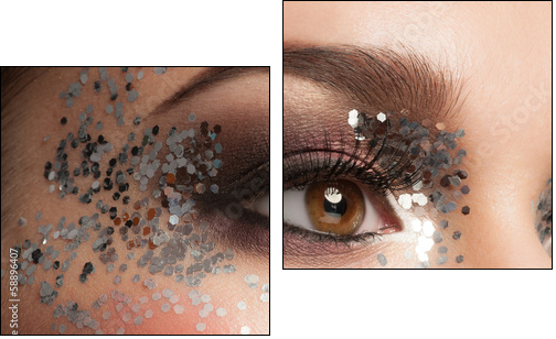 Eye Makeup - Zweiteiliges Leinwandbild, Diptychon
