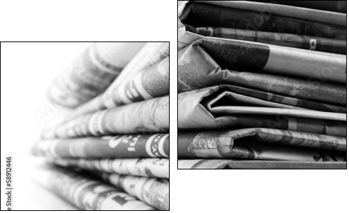 Newspapers - Zweiteiliges Leinwandbild, Diptychon