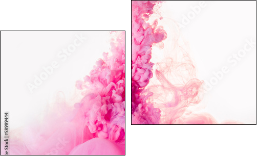 pink smoke - Zweiteiliges Leinwandbild, Diptychon