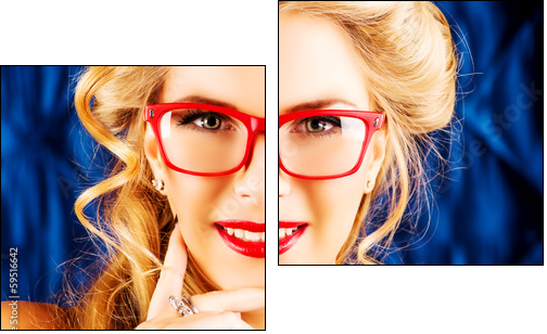 closeup retro - Zweiteiliges Leinwandbild, Diptychon