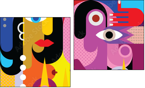Man and Woman - Zweiteiliges Leinwandbild, Diptychon