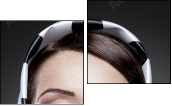 gorgeous caucasian brunette - Zweiteiliges Leinwandbild, Diptychon