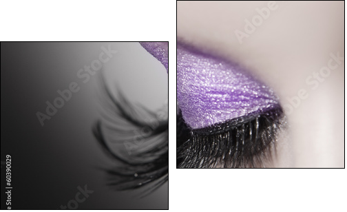 Beautiful woman eye close up - Zweiteiliges Leinwandbild, Diptychon