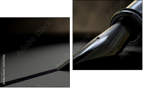 Drawing The Line - Zweiteiliges Leinwandbild, Diptychon