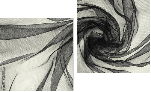 Black tulle background - Zweiteiliges Leinwandbild, Diptychon