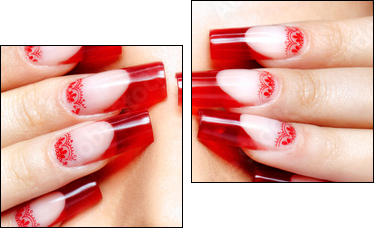 Acrylic nails manicure - Zweiteiliges Leinwandbild, Diptychon