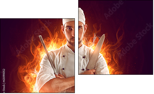 Cook Hero - Zweiteiliges Leinwandbild, Diptychon