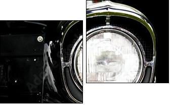 Vintage car. Close-up. - Zweiteiliges Leinwandbild, Diptychon