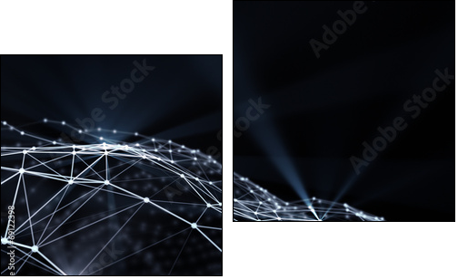 Global network - Zweiteiliges Leinwandbild, Diptychon