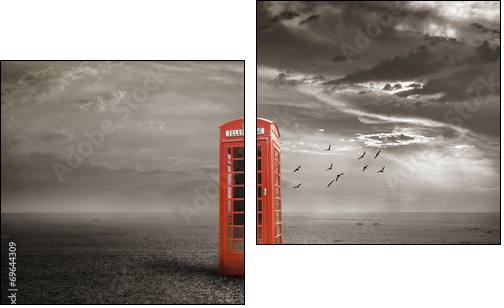 CallBox - Zweiteiliges Leinwandbild, Diptychon
