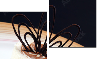 Dessert with chocolate - Zweiteiliges Leinwandbild, Diptychon