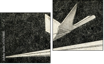 Paper airplanes - Zweiteiliges Leinwandbild, Diptychon