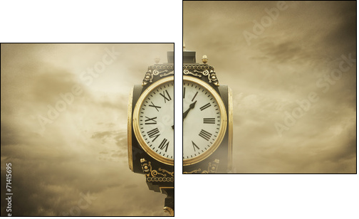 Time and Clouds - Zweiteiliges Leinwandbild, Diptychon