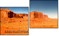 High Resolution Image of Monument Valley Arizona - Zweiteiliges Leinwandbild, Diptychon