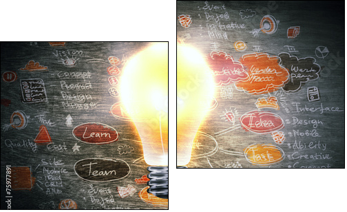 Business strategy - Zweiteiliges Leinwandbild, Diptychon