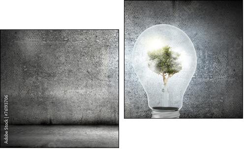 Think green - Zweiteiliges Leinwandbild, Diptychon
