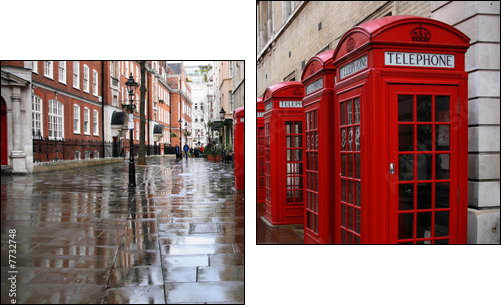 London street - Zweiteiliges Leinwandbild, Diptychon
